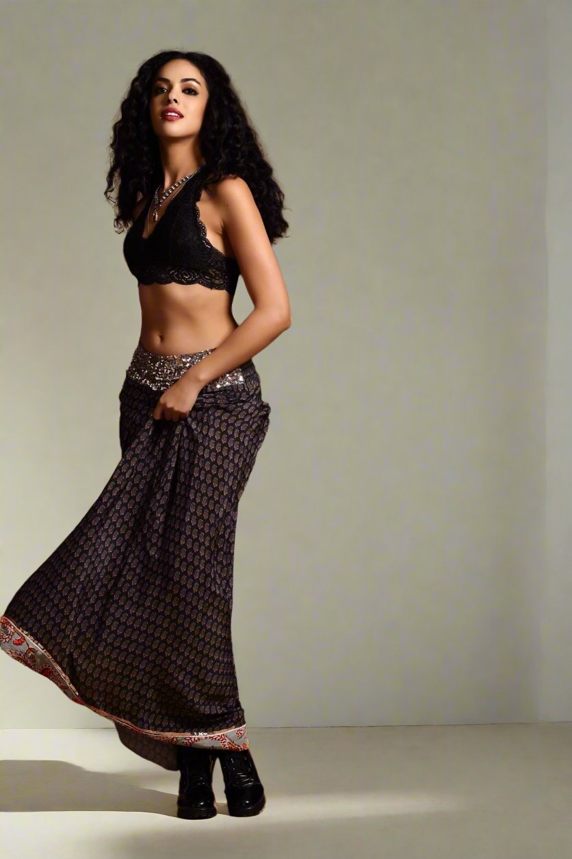 Eve - Sequinned Maxi Skirt