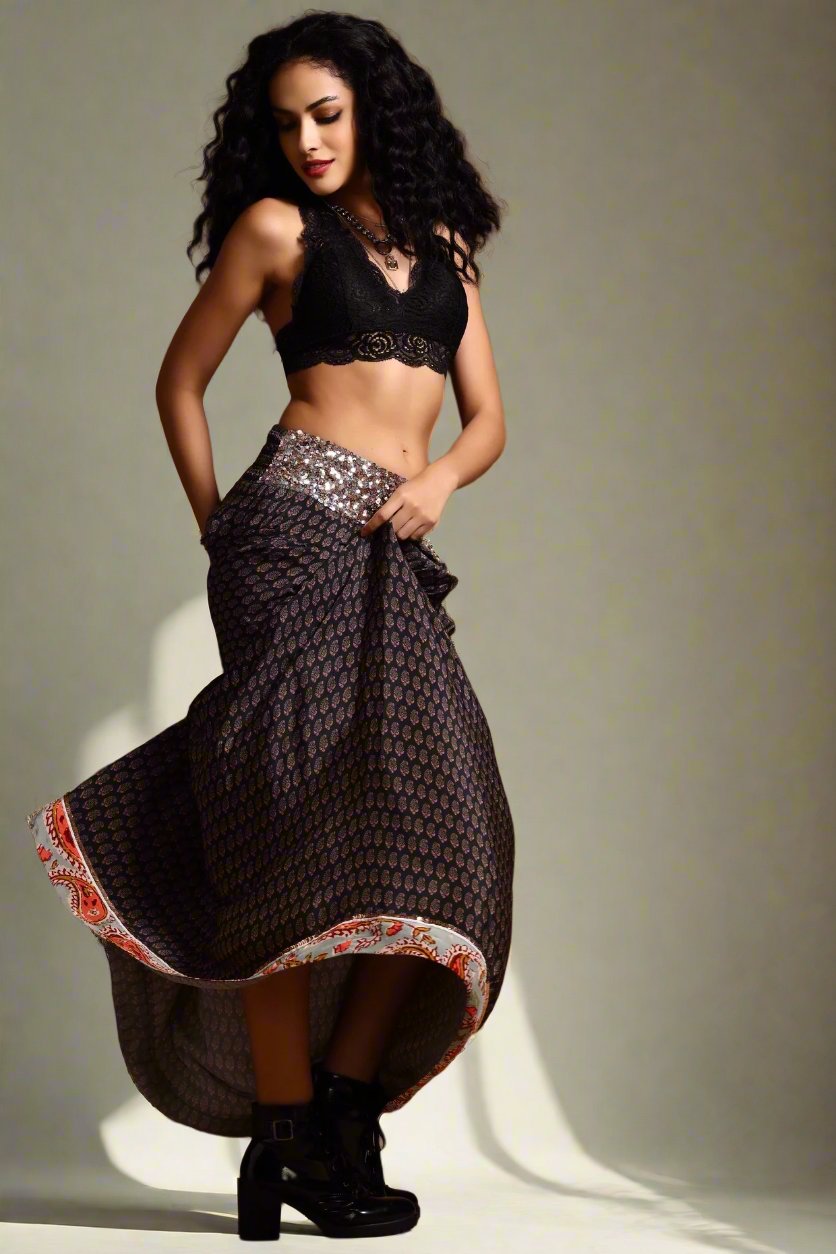 Eve - Sequinned Maxi Skirt