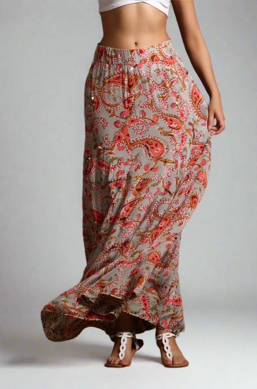 Avni Sequinned Maxi Skirt