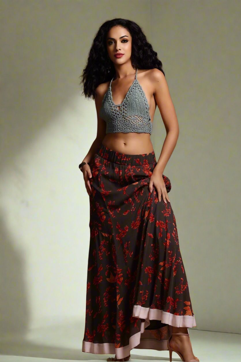 Avni Maxi Skirt - Slate