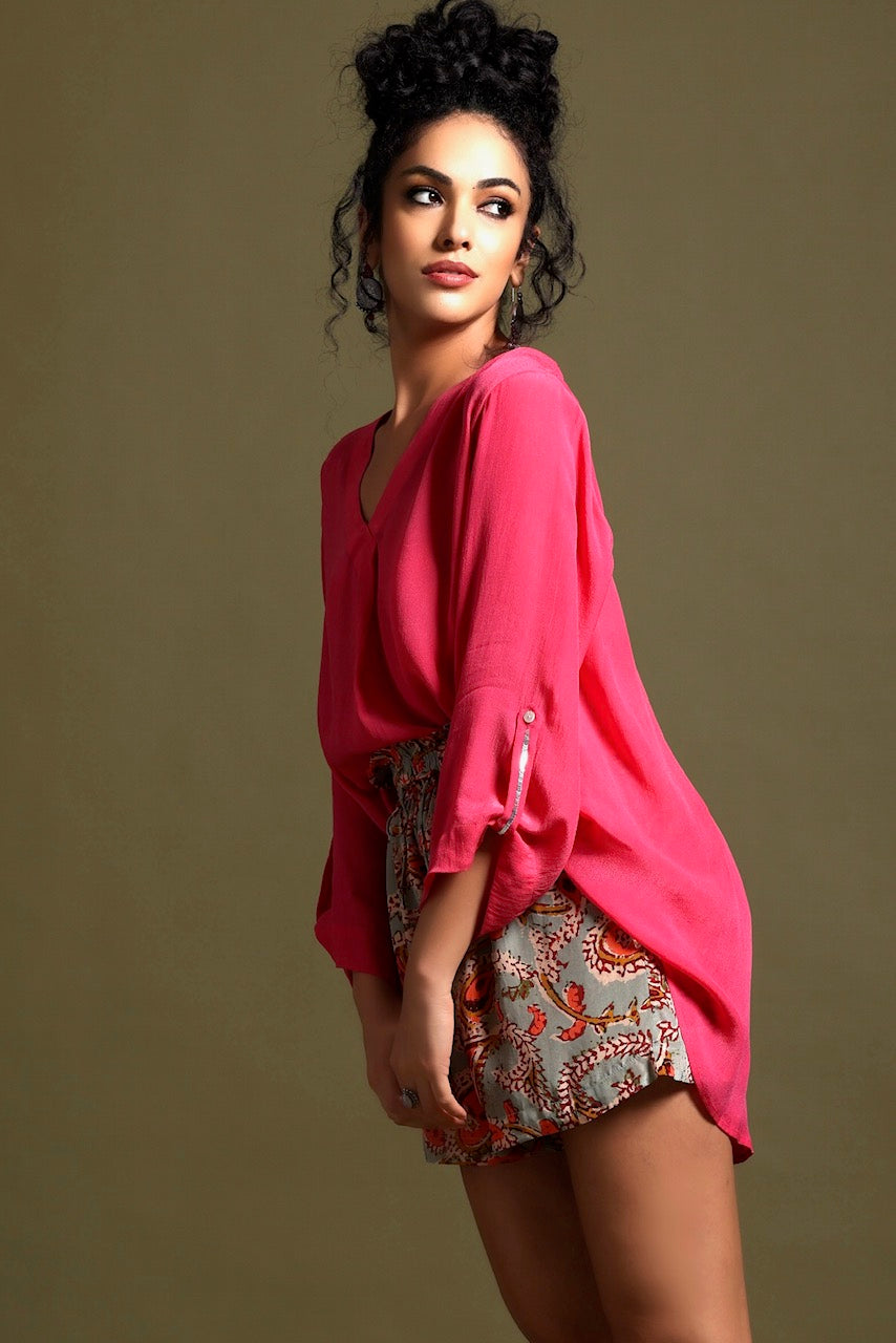 Hailey Long Sleeve Blouse - Pink