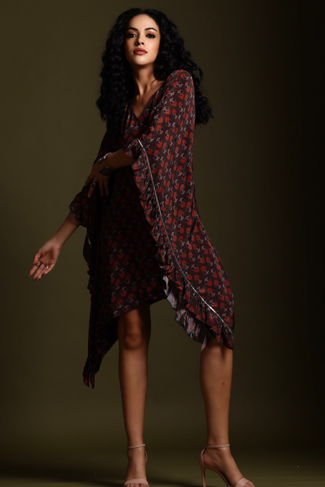 The Sita Kaftan Dress - Brown