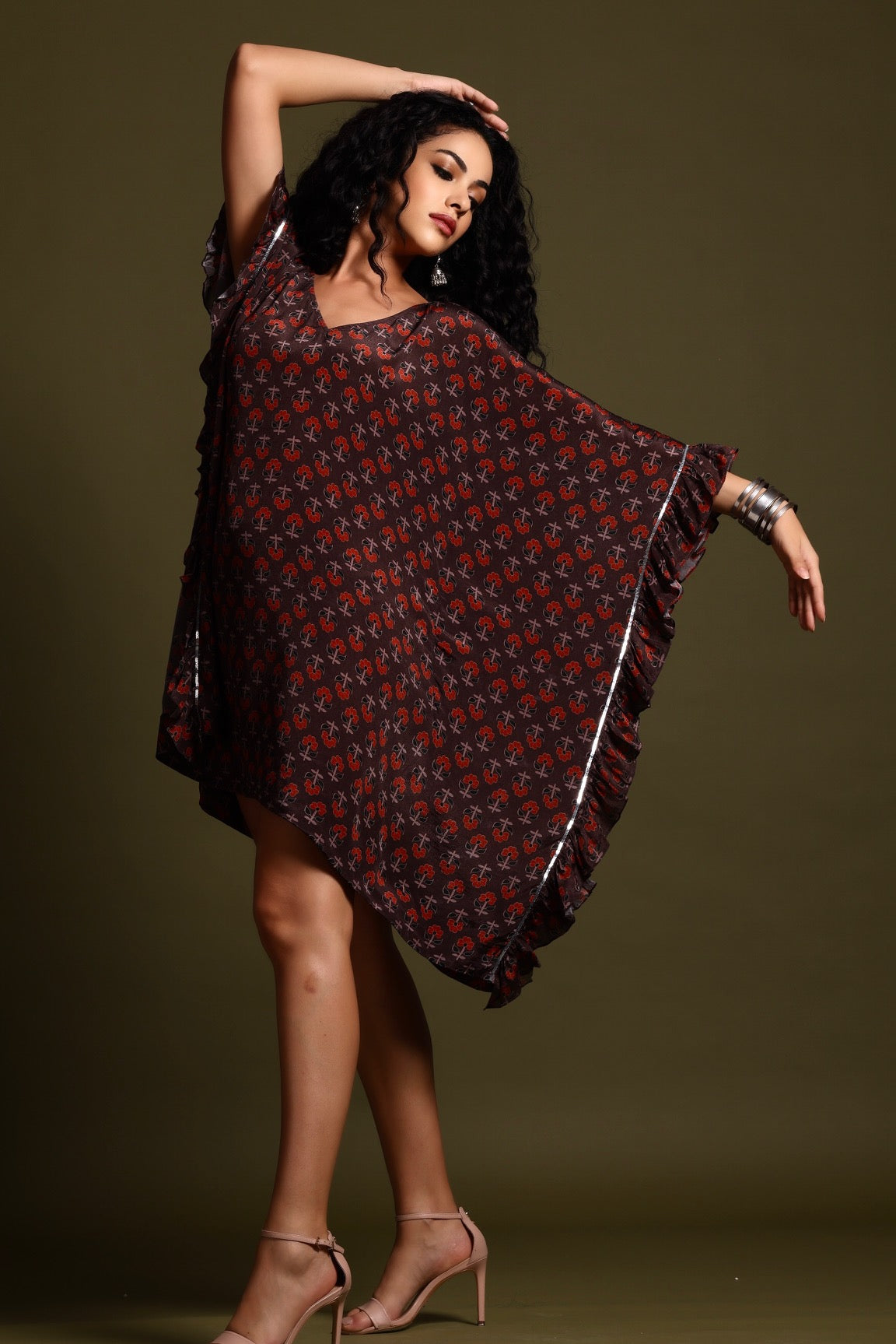 The Sita Kaftan Dress - Brown