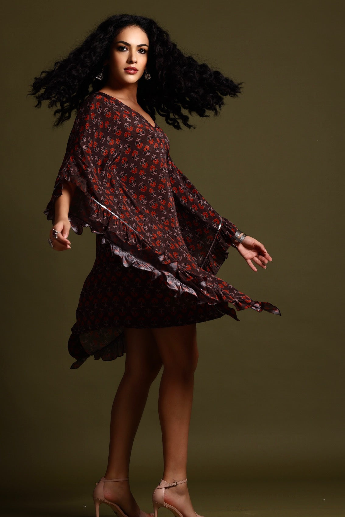 The Sita Kaftan Dress - Brown