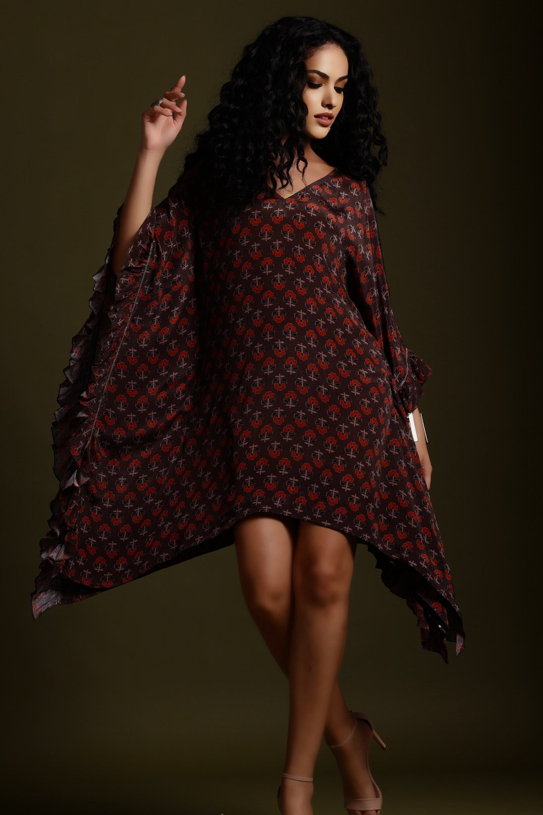 The Sita Kaftan Dress - Brown