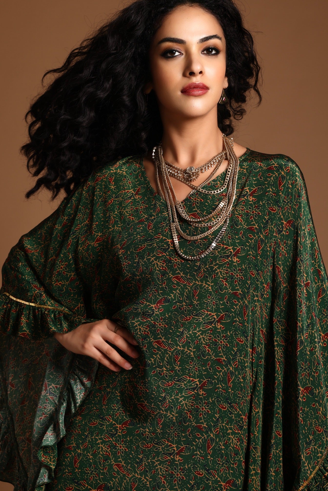 The Sita Kaftan Dress - Green