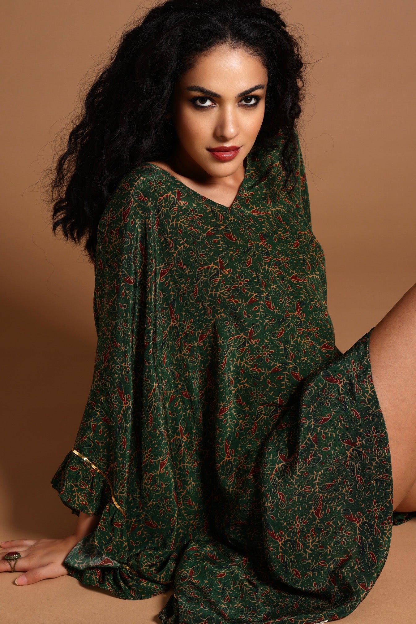 The Sita Kaftan Dress - Green