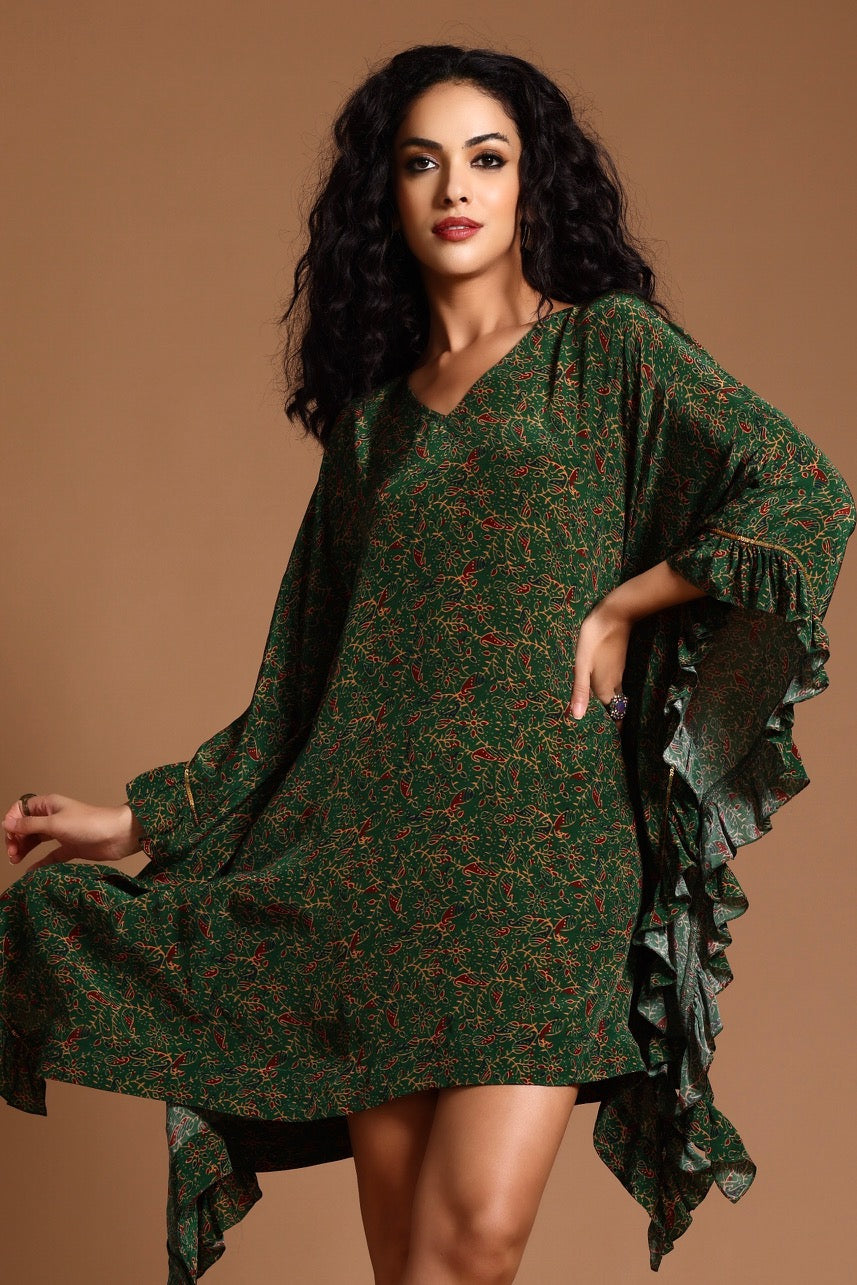 The Sita Kaftan Dress - Green